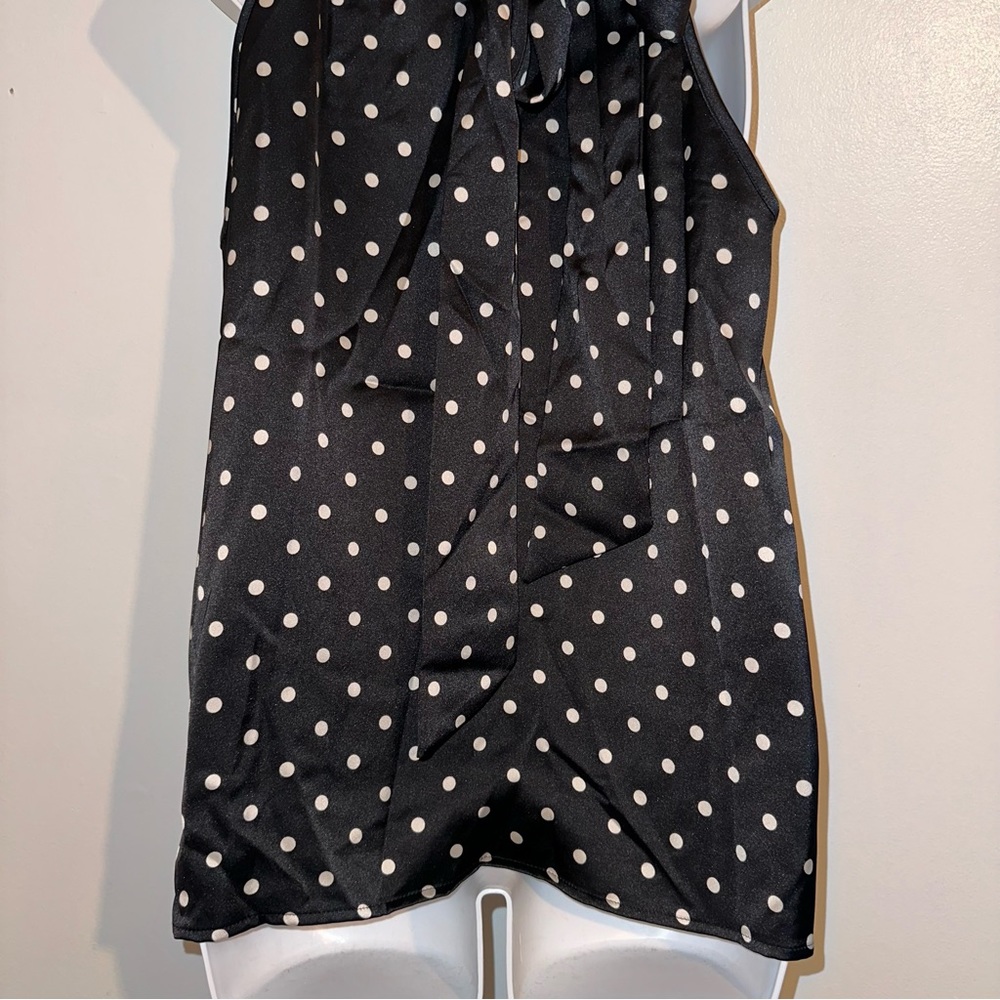Joie Women’s Black top with white polka dots size Large 🆕 - Picture 8 of 15